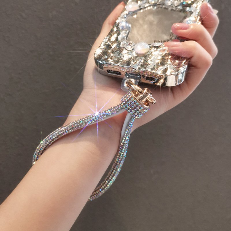 New Luxury Gorgeous Flash Diamond Mobile Phone Universal Lanyard Wrist Strap Colorful Hand Rope Mobile Phone Safety Short Rope