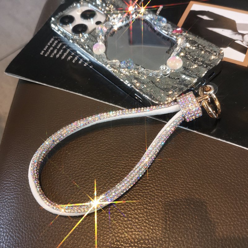 New Luxury Gorgeous Flash Diamond Mobile Phone Universal Lanyard Wrist Strap Colorful Hand Rope Mobile Phone Safety Short Rope