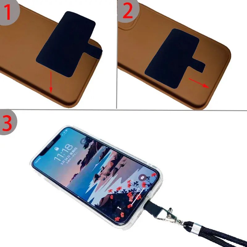 New Adjustable Nylon Cell Crossbody Phone Lanyard Wrist Case Mobile Phone Strap For All Iphone Patch Lanyard
