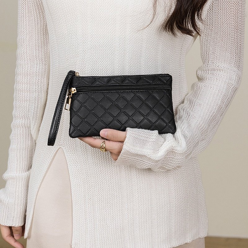 Wholesale Designer Wallet PU Leather Clutch Bags Long Coin Purse Card Money Holder Mobile Phone Bag With Strap Women Fashion Bag