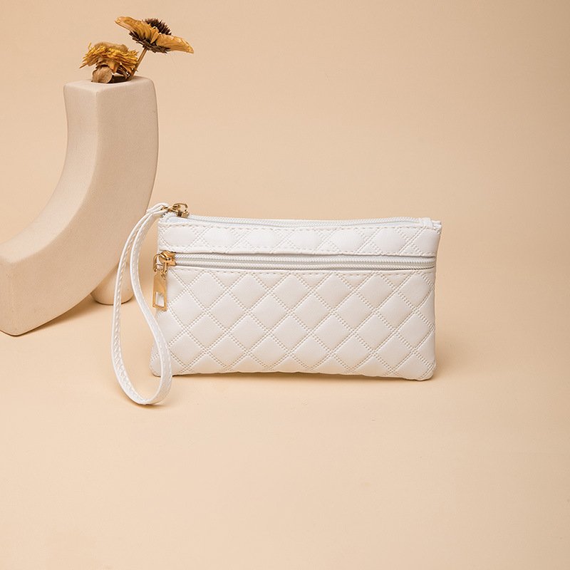 Wholesale Designer Wallet PU Leather Clutch Bags Long Coin Purse Card Money Holder Mobile Phone Bag With Strap Women Fashion Bag