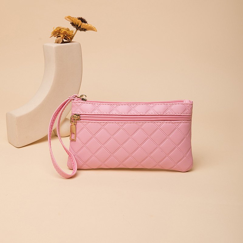 Wholesale Designer Wallet PU Leather Clutch Bags Long Coin Purse Card Money Holder Mobile Phone Bag With Strap Women Fashion Bag