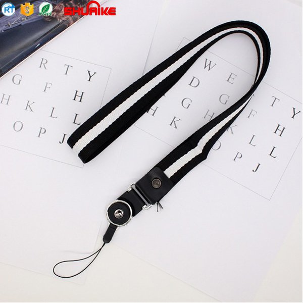 Thick hand woven sublimation fabric lanyard , mobile phone strap hang around neck