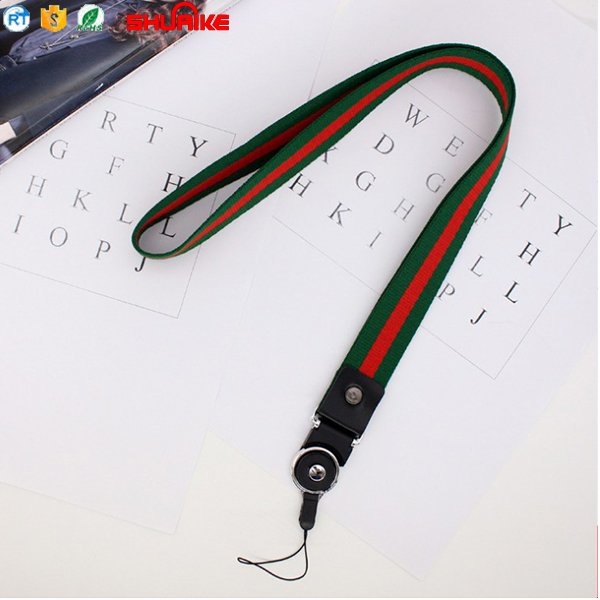 Thick hand woven sublimation fabric lanyard , mobile phone strap hang around neck