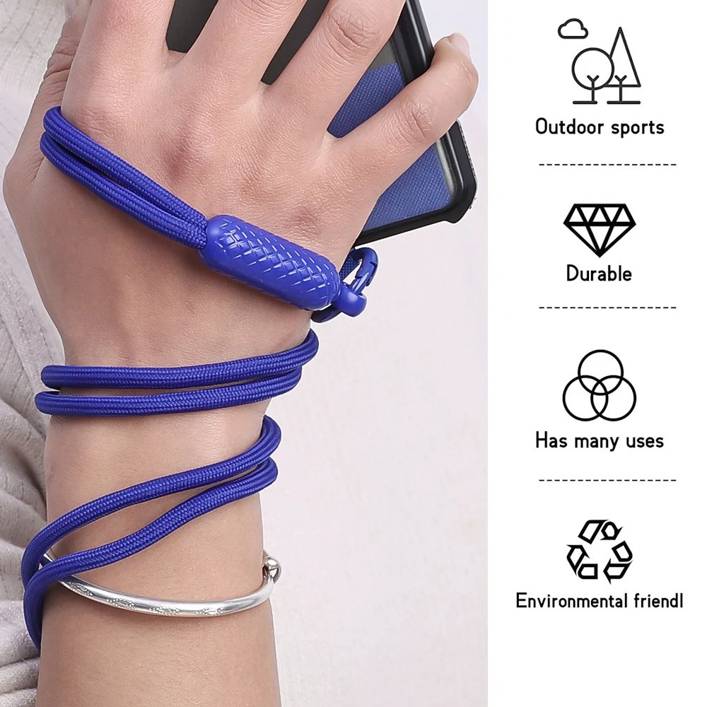 Adjustable Cellphone Lanyard 360 Rotatable Anti-fall Crossbody Mobile Phone Neck Strap with Patch for IPhone Samsung Xiaomi