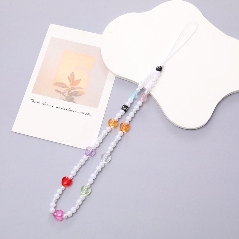 Simple DIY beaded bracelet mobile phone case lanyard mobile phone chain mobile phone accessories