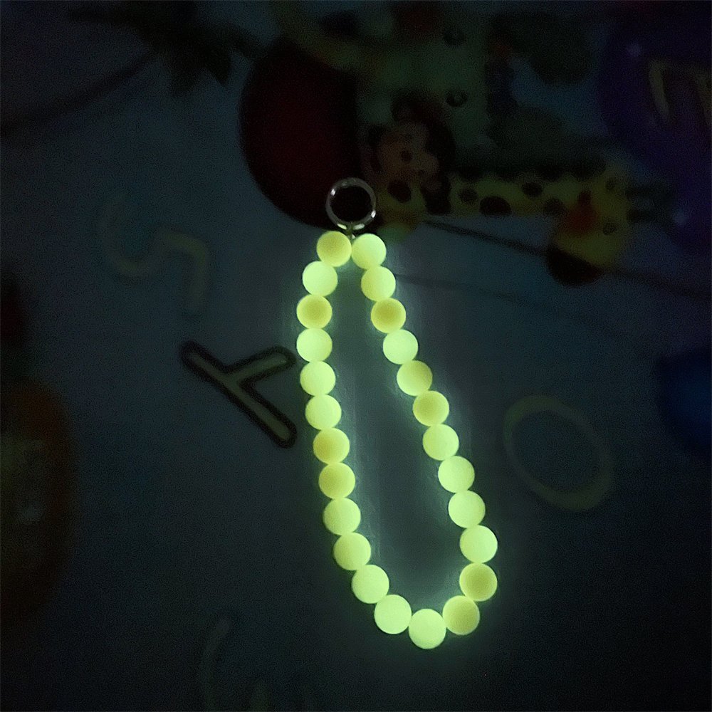 New mobile wristband original design for men and women luminous phone chain silicone material diy mobile phone lanyard pendant
