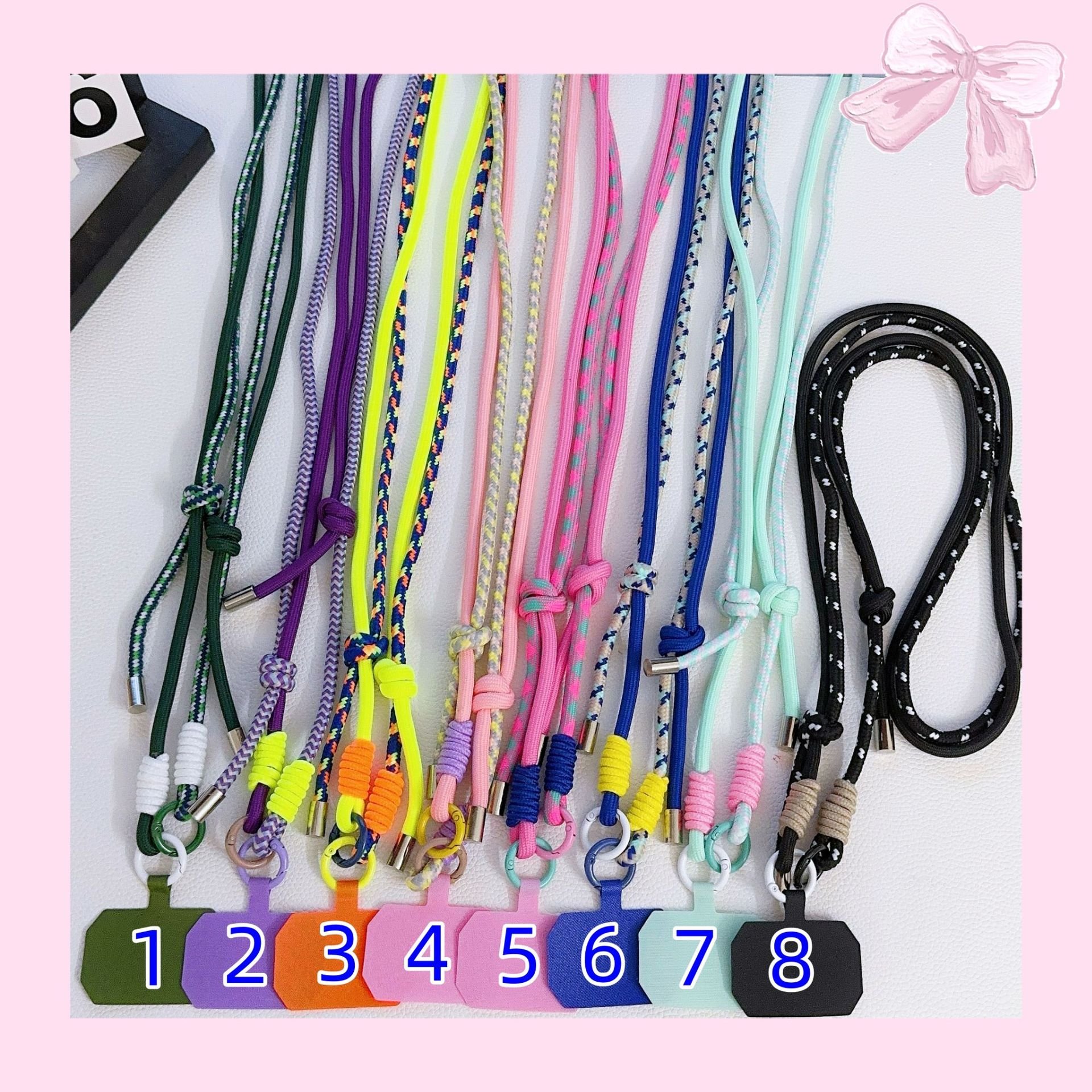 Stylish Universal Mobile Phone Strap Custom New Adjustable Phone Lanyard Colorful With Tether Fit all Phone Case