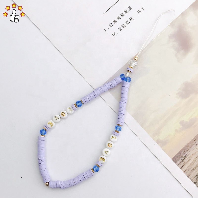 Wholesale Mobile Phone Chain Bohemian Style Mobile Phone Strap Colorful Beads DIY Mobile Phone Chain