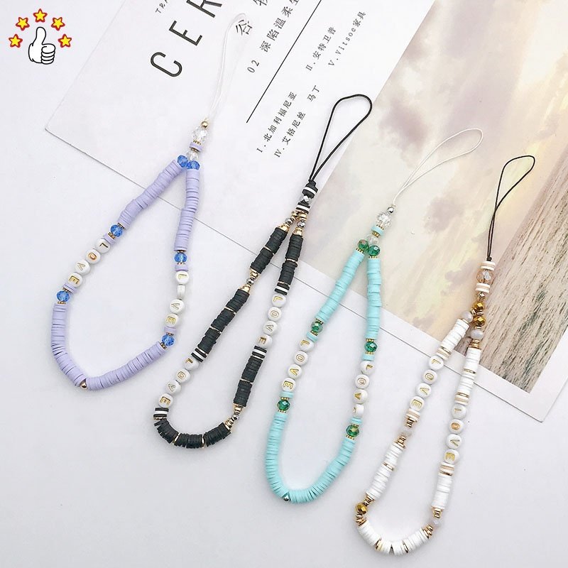 Wholesale Mobile Phone Chain Bohemian Style Mobile Phone Strap Colorful Beads DIY Mobile Phone Chain