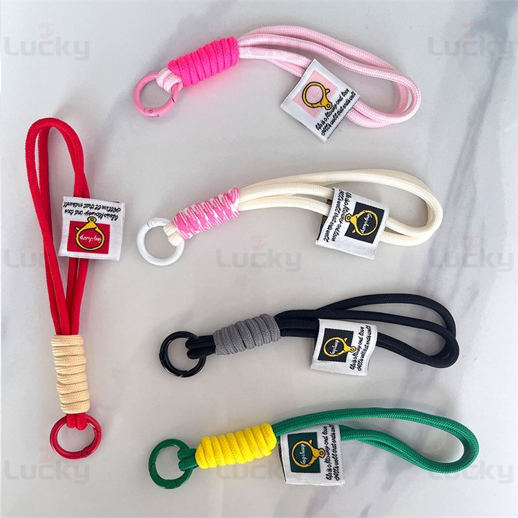 Ins Colorful Pendant Nylon Braided Rope Label Wrist Strap Multi-Purpose Portable Hand Case School Bag Key Mobile Phone Strap