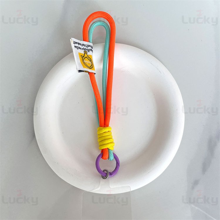 Ins Colorful Pendant Nylon Braided Rope Label Wrist Strap Multi-Purpose Portable Hand Case School Bag Key Mobile Phone Strap