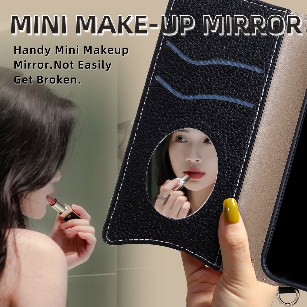 Trend Luxury For Huawei Enjoy Nova Y91 12i 11i 7S P60 P50 P40 P30 Mate 70 60 60X 40 30 Pro Mirror Mobile Phone Bags Cases Strap