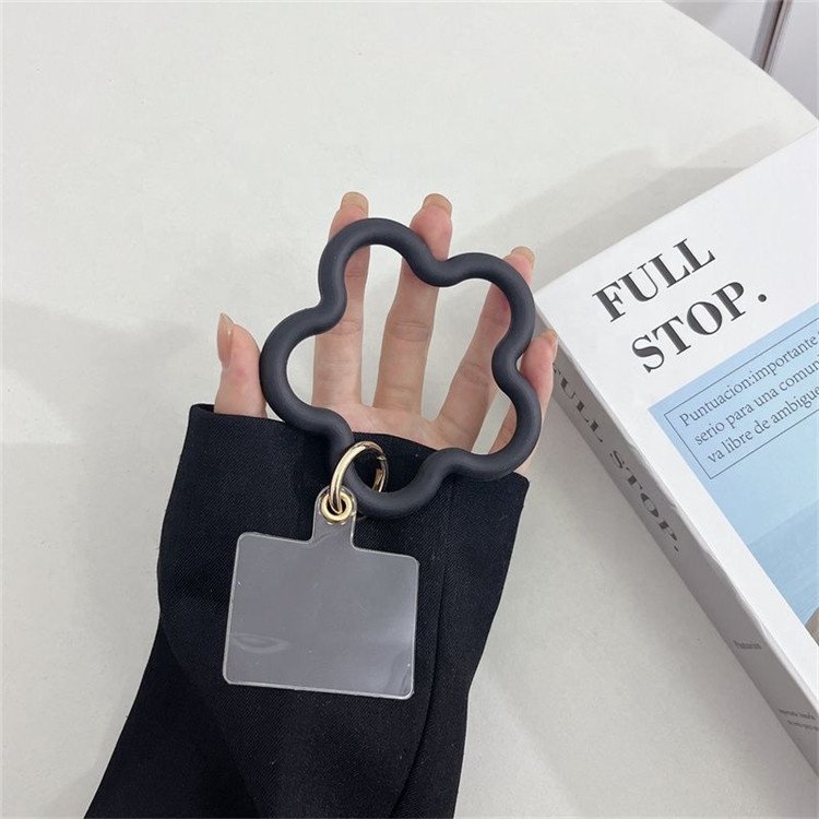 Silicone Bracelet Lanyard Key Ring ID Badge Holder Phone Anti-fall Anti-loss Mobile Phone Wrist Strap