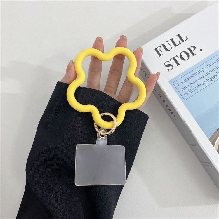 Silicone Bracelet Lanyard Key Ring ID Badge Holder Phone Anti-fall Anti-loss Mobile Phone Wrist Strap