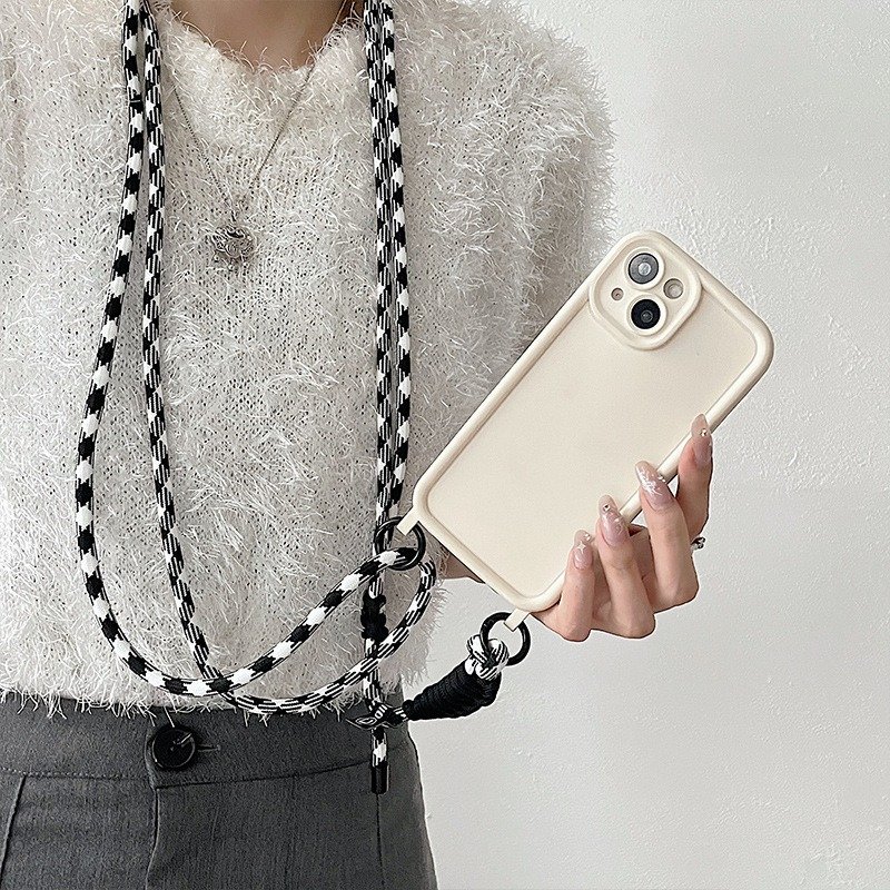 Color Hook Long Mobile Phone Lanyard Adjustable Handmade Phone Case Keychain Strap Detachable Anti Lost Cellphone Necklace