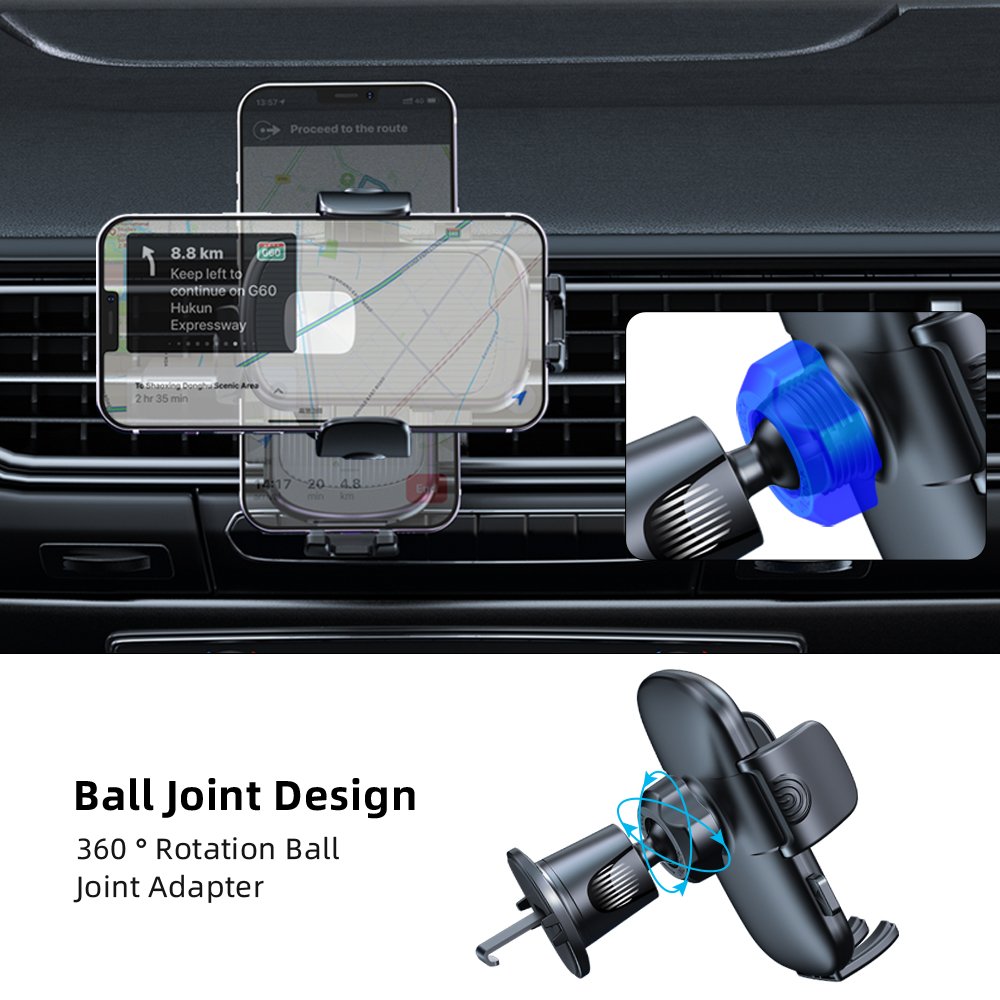 2023 Universal 360 degree rotating with metal hook car air vent cell phone accessories mobile car phone holder mount for car