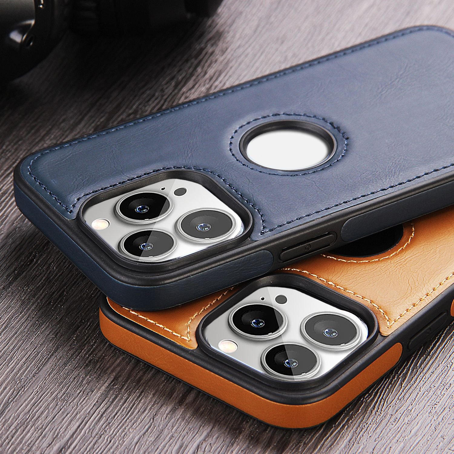 Luxury Vintage PU Back Cover Soft Protective Leather Mobile Phone Case for iphone 14 13 12 11 xs