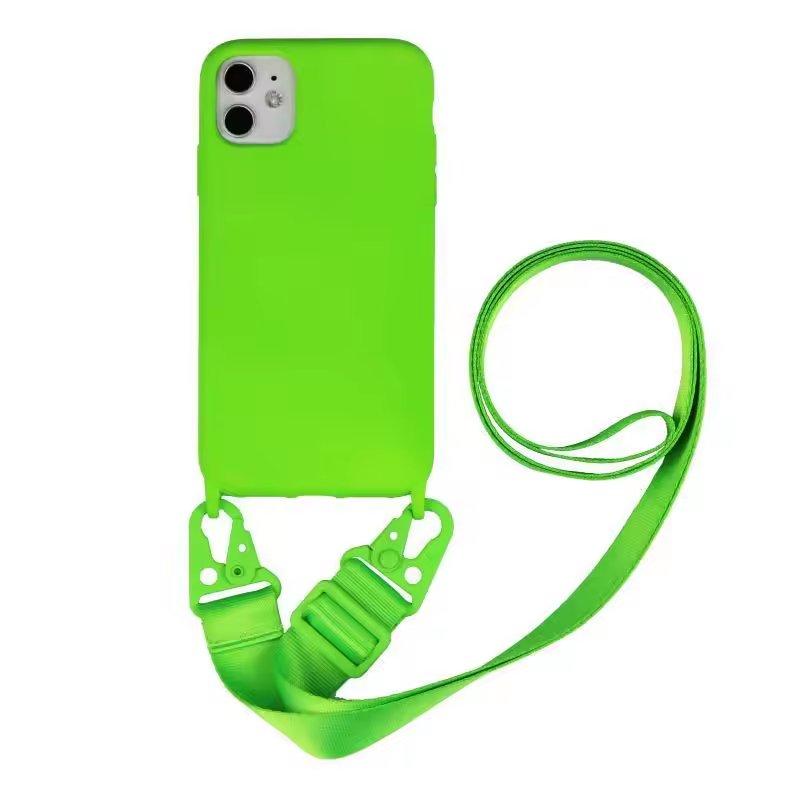 Silicone Phone Case Shockproof Cover Adjustable Shoulder Strap Case For Iphone 15 Pro max 14 plus 13 Mobile Phone Case
