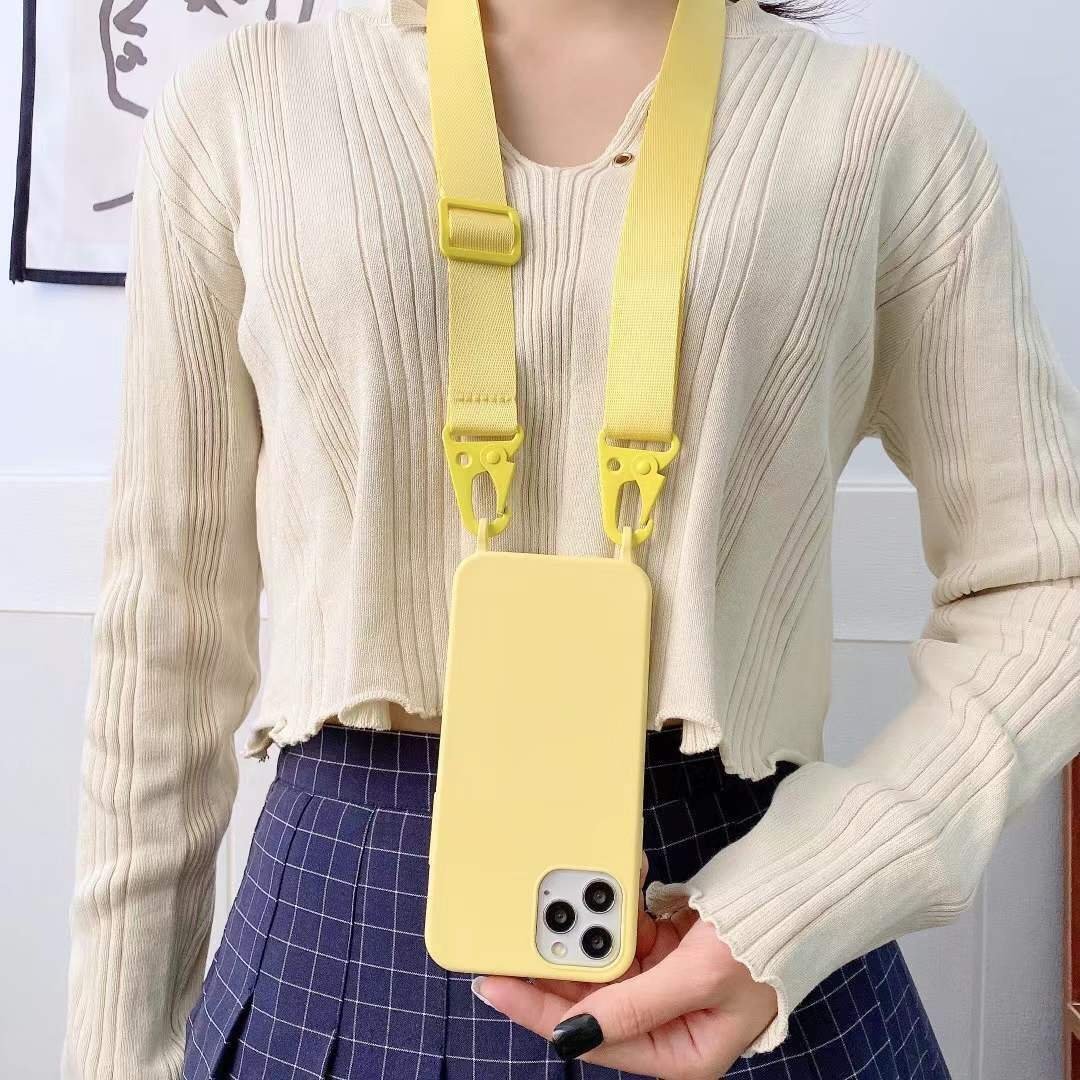 For Samsung S23 S22 Ultra Phone Case with Strap for iPhone 16 15 14 13 Phone Case with Strap and Carabiner Case Hanging Lanyard
