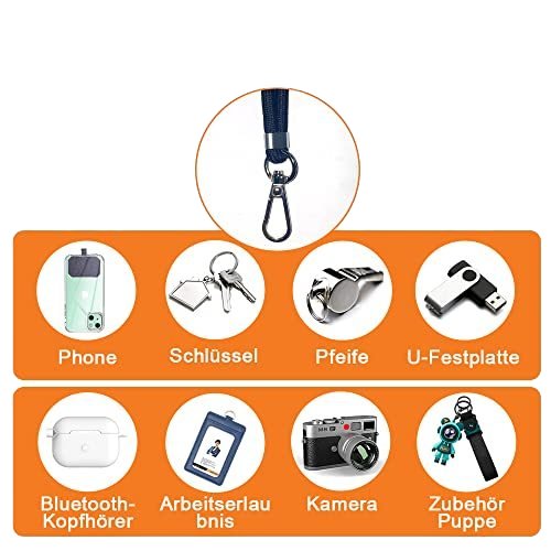 High quality Crossbody Nylon Mobile Phone Lanyard with Polyester Keychain Rope Wide Webbing and Phone Tether Patch