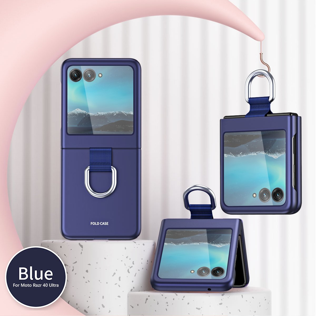 for Moto Razr 40 Ultra phone cover luxury finger ring phone case for Motorola Razr 40 Ultra