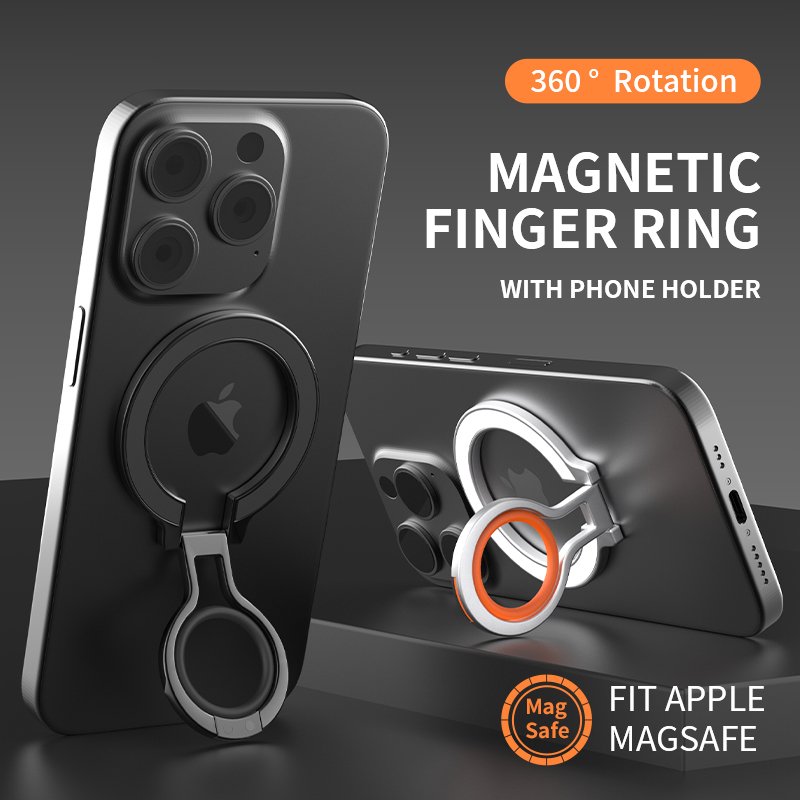 Magnetic Phone Ring Magnetic Grip Phone Stand Holder Finger Kickstand Adjustable Kickstand For IPhone 16 15 14