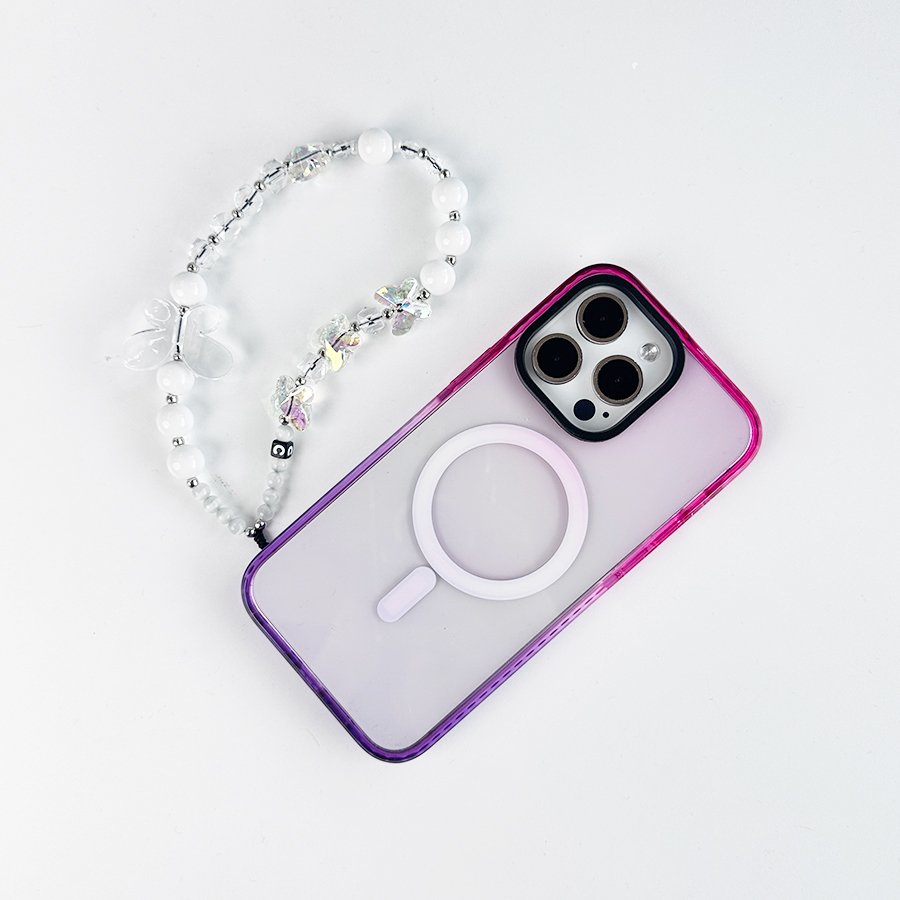 Colorful INS Fashion Phone Lanyard Of Universal Acrylic Bracelet For Heart Shape Beam Strap For Women Lady And Children