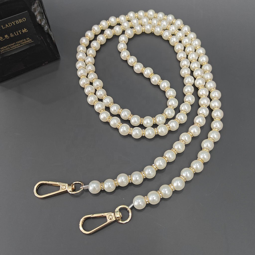 120CM Pearl bag shoulder straps Women's crossbody crystal bag chain replaceable strap batch of Purse mini bag and mobile phone