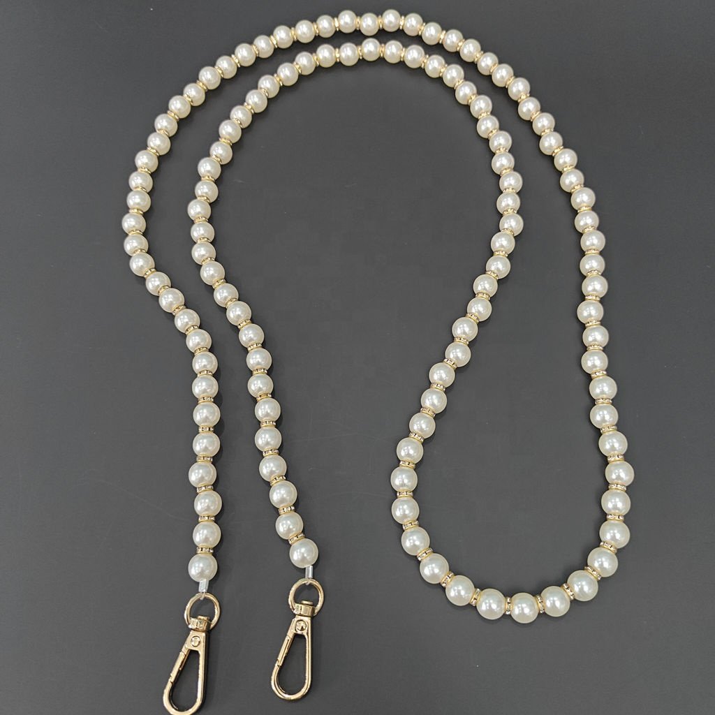 120CM Pearl bag shoulder straps Women's crossbody crystal bag chain replaceable strap batch of Purse mini bag and mobile phone