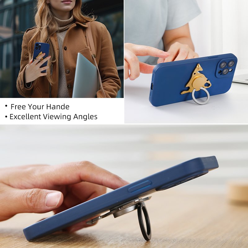 Cell Phone Ring Holder Stand 6-in-1 Multi-tool Portable Wrench Bottle Opener Stand-Up Phone Grip For All Cellphone