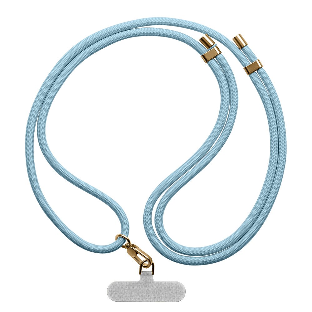 Multi-coloured Trendy Adjustable Mobile Phone Lanyard Neck Strap Nylon Round Rope Cell Phone Lanyards With TPU Card