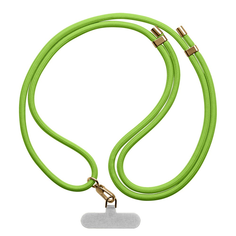 Multi-coloured Trendy Adjustable Mobile Phone Lanyard Neck Strap Nylon Round Rope Cell Phone Lanyards With TPU Card
