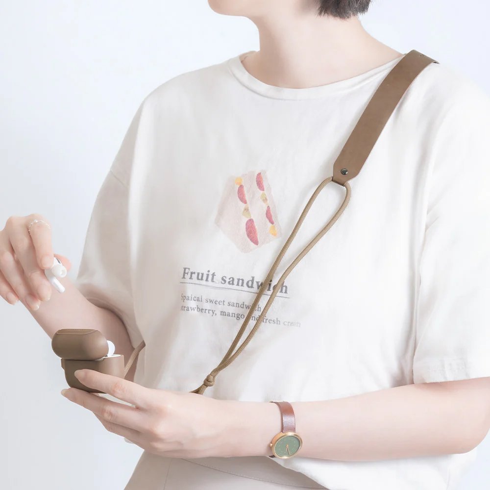 New textured leather adjustable decompression drawstring shoulder strap lanyard Multi-purpose can be used as camera strap bag