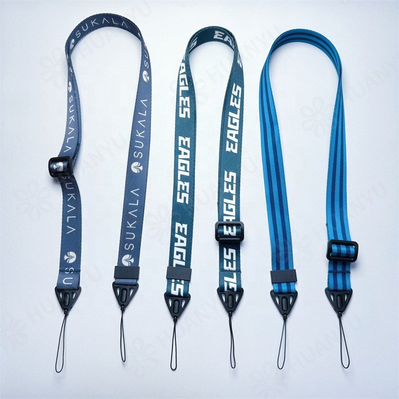 mobile phone accessories custom sublimation logo adjustable double loop phone case crossbody lanyard shoulder camera neck strap