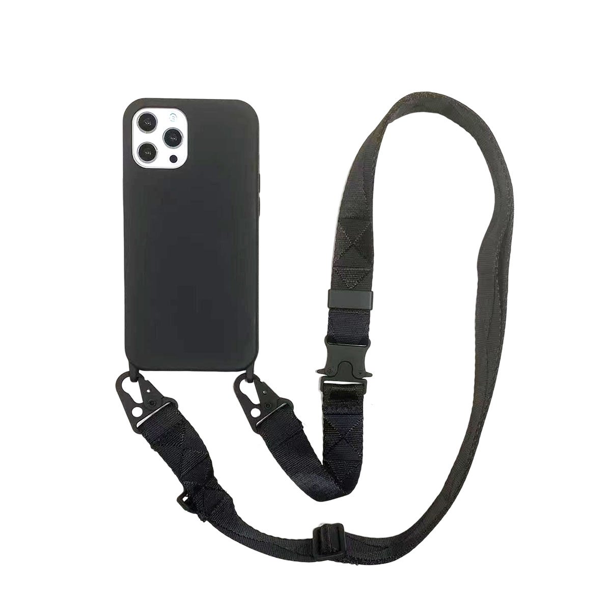 Soft Silicone Crossbody Strap Lanyard Phone Case for iPhone 15 Pro Max 13 12 16 SE Sports Design TPU Material