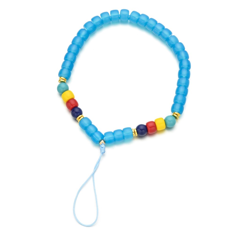 oho Color New Mobile Phone Strap Lanyard Colorful Glass Beads Charms Rope DIY Cell Phone Case Hanging Cord for Women