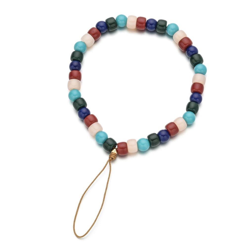 oho Color New Mobile Phone Strap Lanyard Colorful Glass Beads Charms Rope DIY Cell Phone Case Hanging Cord for Women