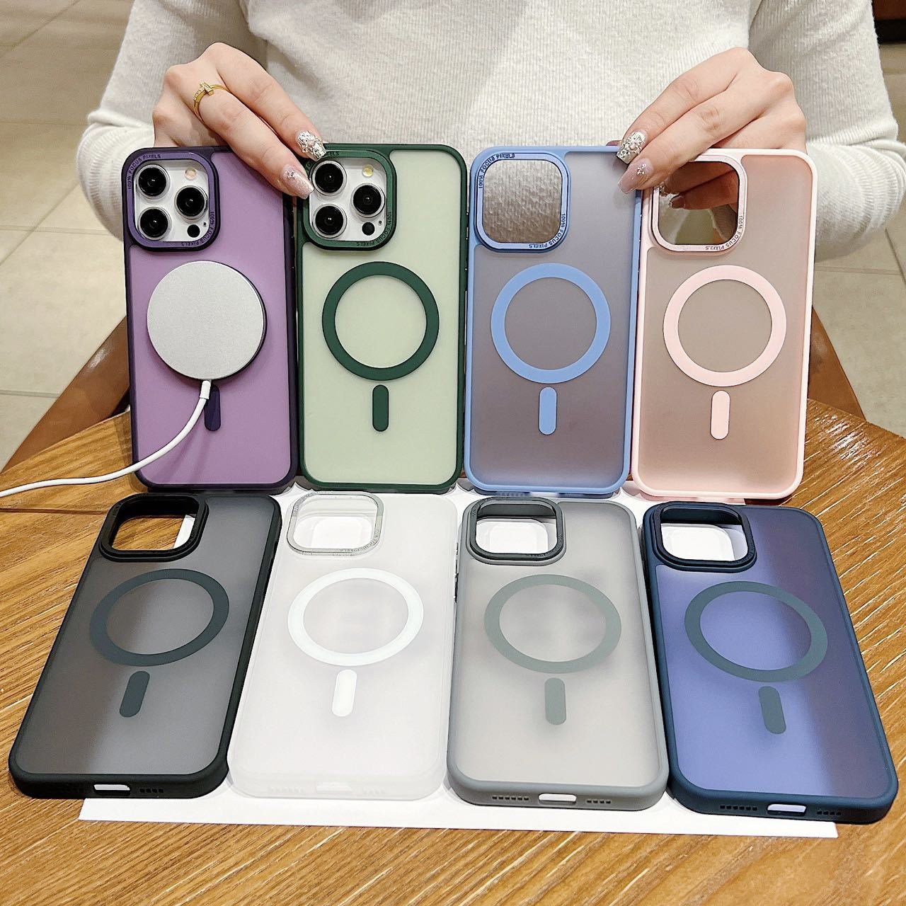 Hardware Lens Suitable Skin Sensitive Magnetic Suction Hard Cover High-end Feel For Apple14 15 16promax Phone case