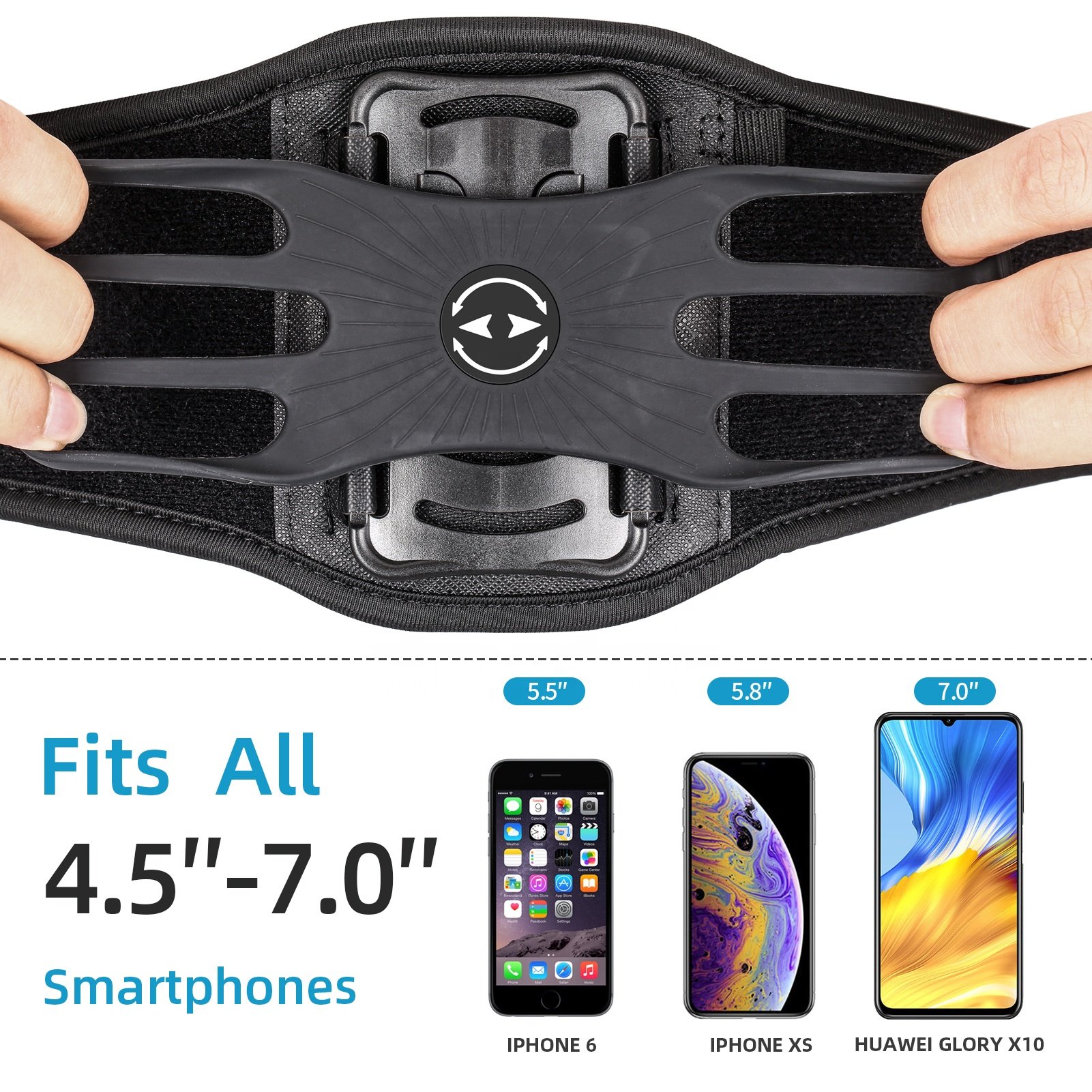 Sports Water Bottle Phone Holder Free Hands Cell Phone Holder Black Armband Sports Accessories Sports Bracelet for Mobile Phones