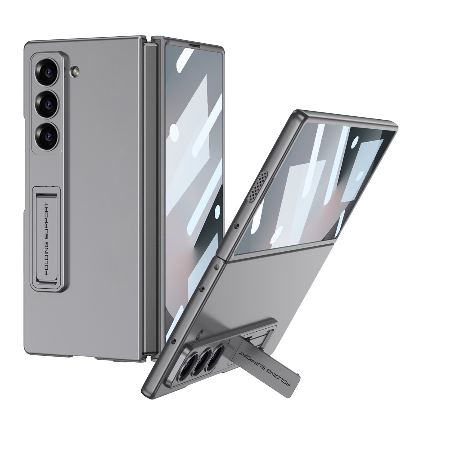 For Samsung Galaxy Z Fold 6 phone case with Adjustment bracket fully wrapped shell film integrated protective cover
