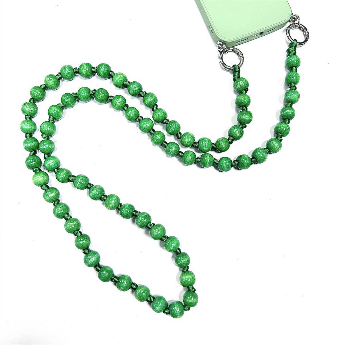 2024 New Beaded Macaron Link Mobile Phone Chain Crossbody Bag Mobile Phone Strap
