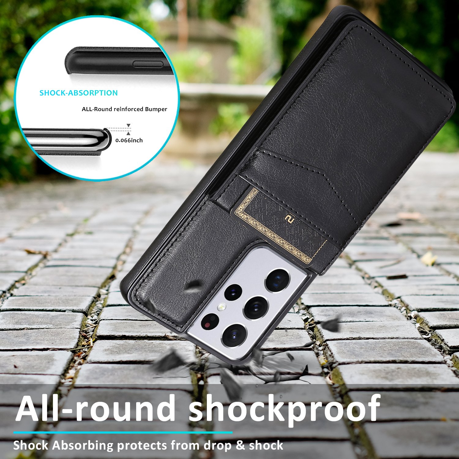 Retro Kickstand flip leather wallet mobile phone case card slot shockproof leather phone case cover for Sansung S22 A53 A12
