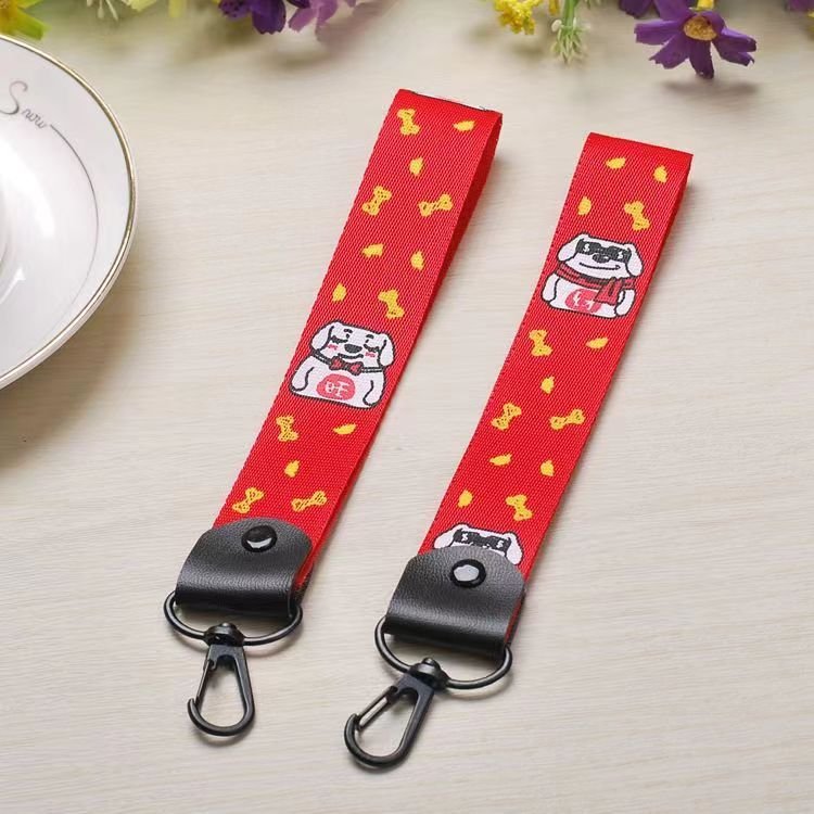 Factory direct sales Smiling face creative lanyard short wrist strap mobile phone rope gift