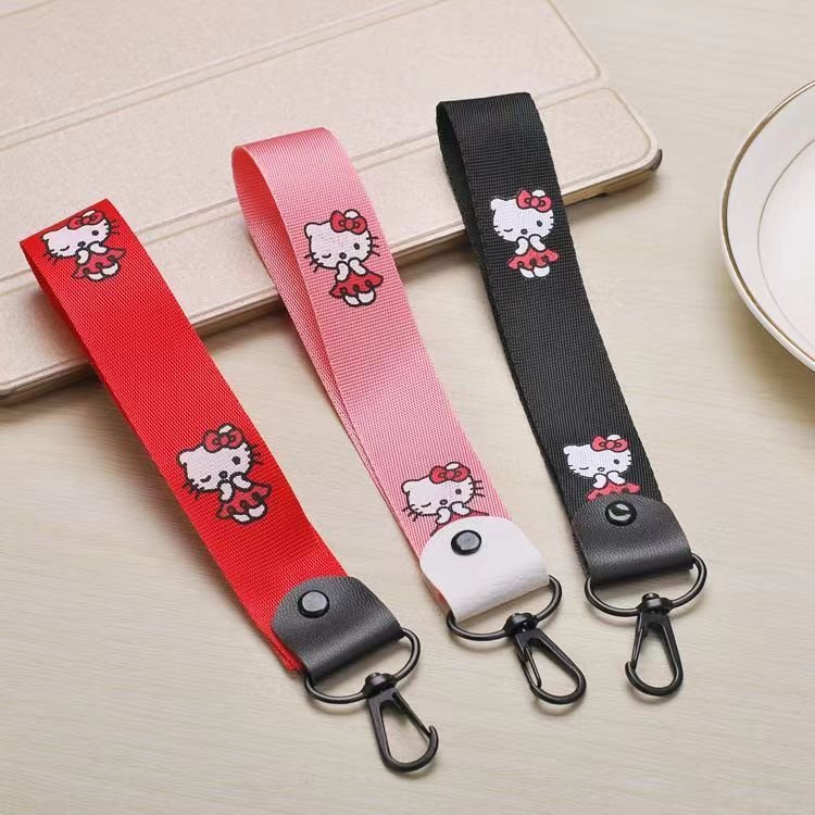 Factory direct sales Smiling face creative lanyard short wrist strap mobile phone rope gift