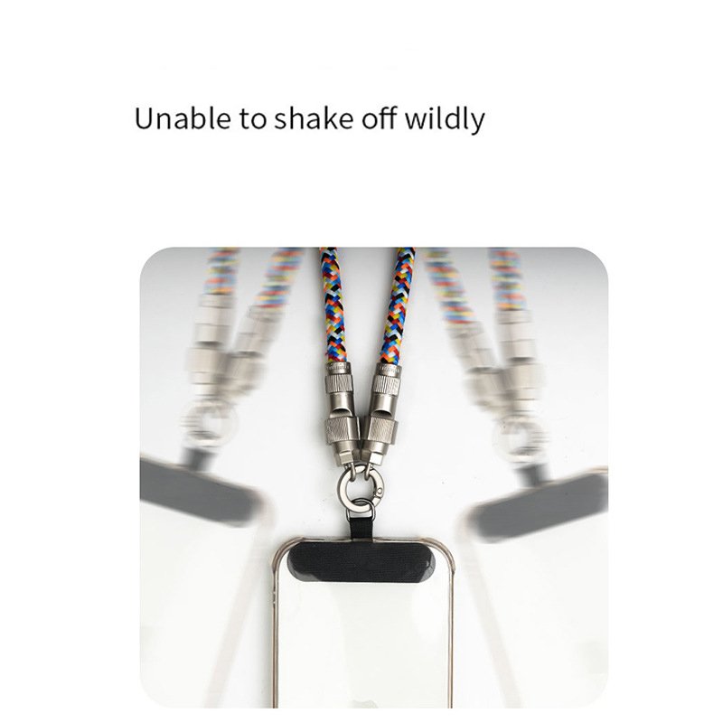 2 In 1 Universal 7mm Chain Lanyard Type C to Type-C PD 1.2M Fast Charger Cable Holder Chest Cell Phone Crossbody Strap