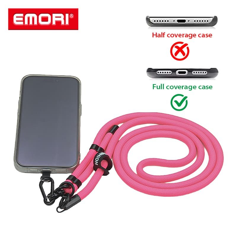 Universal Anti Theft Crossbody Cell Phone Strap Nylon Phone Lanyard Rope with Microfiber Pad