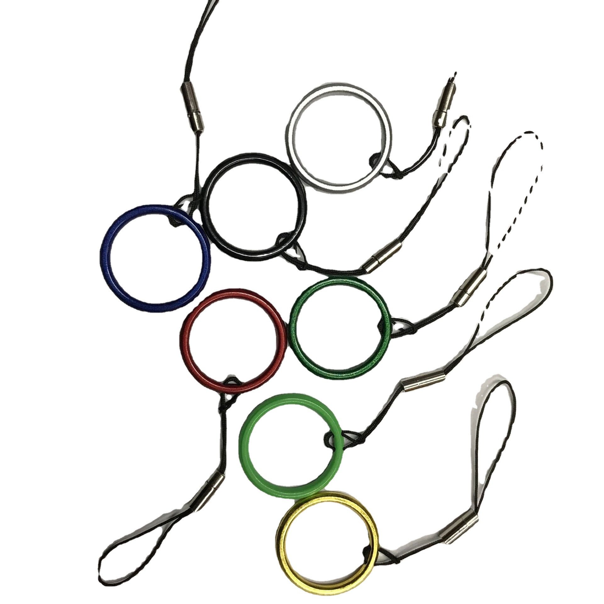 Metal Ring Loop Hand Adjust Lanyard Strap for Phone Huawei Samsung Case USB Flash Drives Keys Keychains Camera Anti-lost Straps