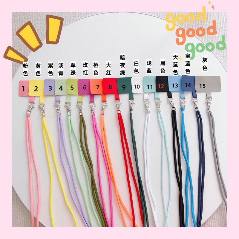 Anti-Lost rope Nylon Lanyards CHAIN vMetalic Clip For strap Mobile Phone Lanyard Patch Tpu Gasket Phone Thick Rope Phone Lanyard