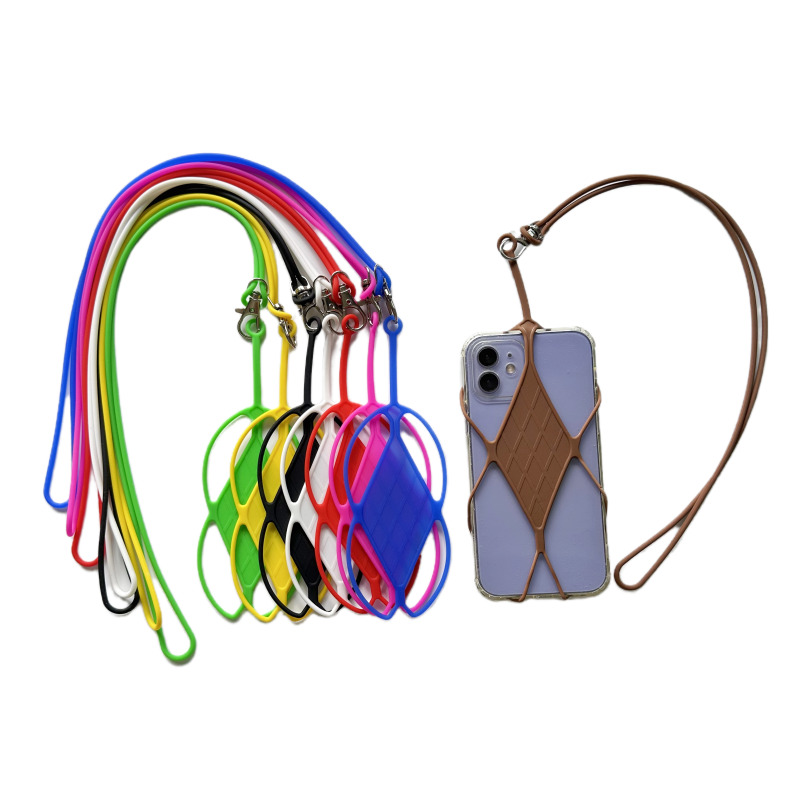 Hot Universal Silicone Cell Phone Lanyard Holder Case Cover Phone Neck Strap Necklace Simple Elastic Sling For Smart Cell Phone